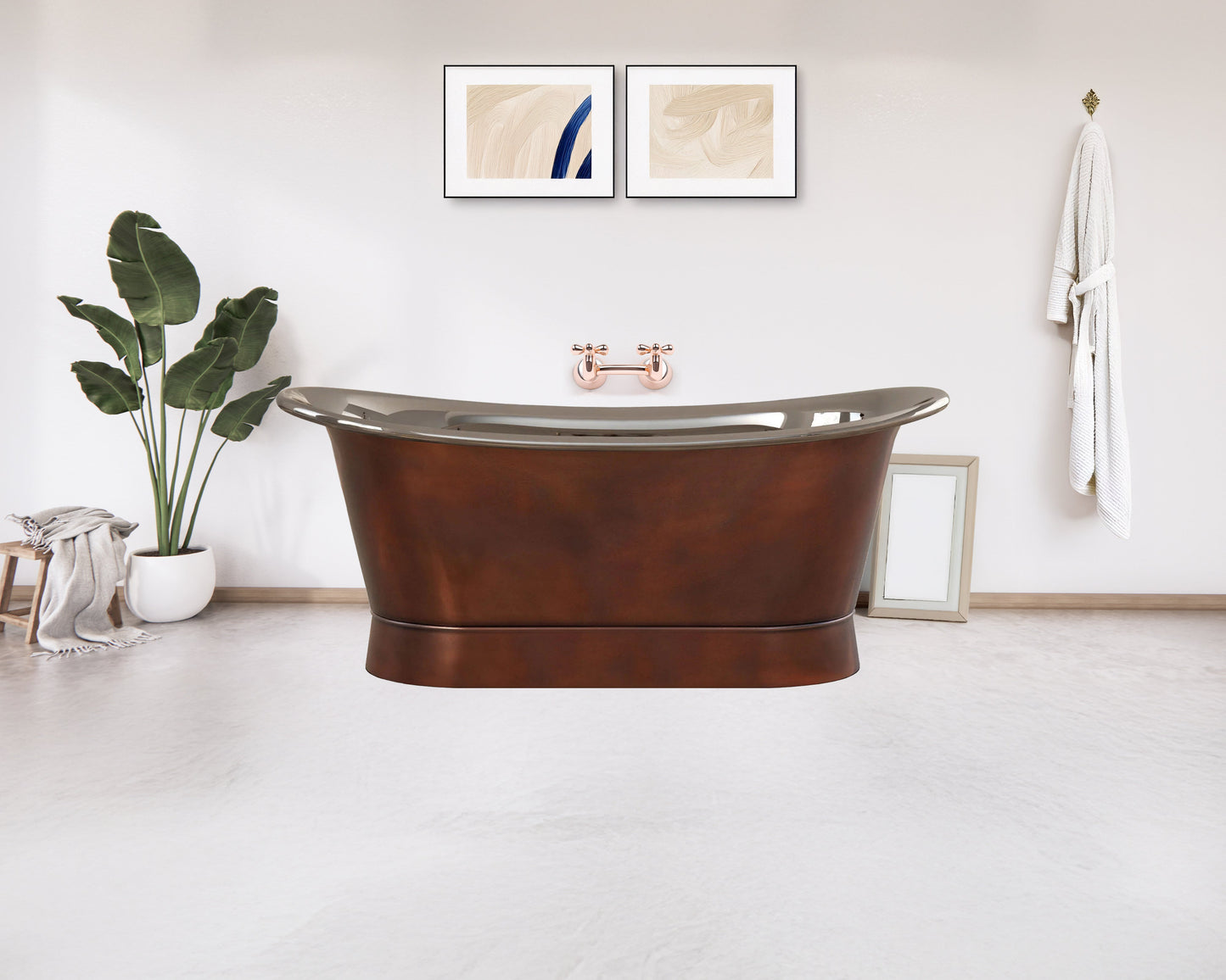 Antique Copper & Polished Nickel Heritage Bath