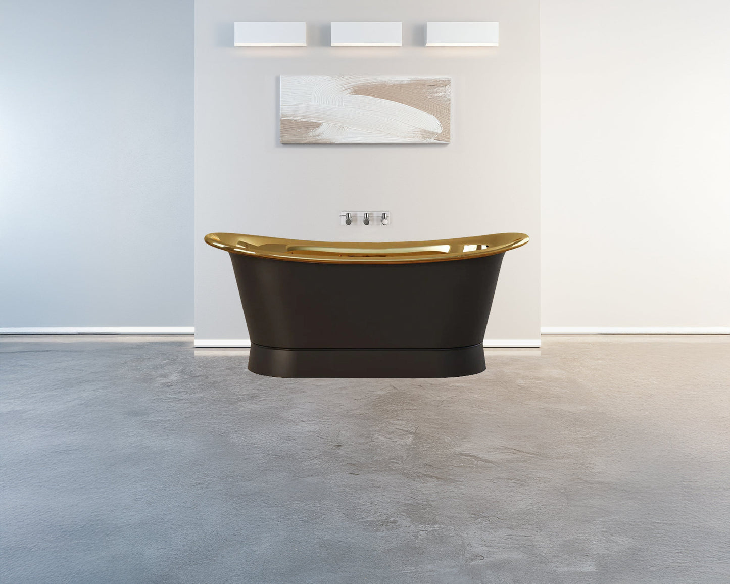 Charcoal & Polished Brass Heritage Bath