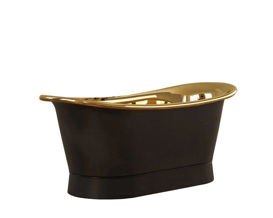 Charcoal & Polished Brass Heritage Bath