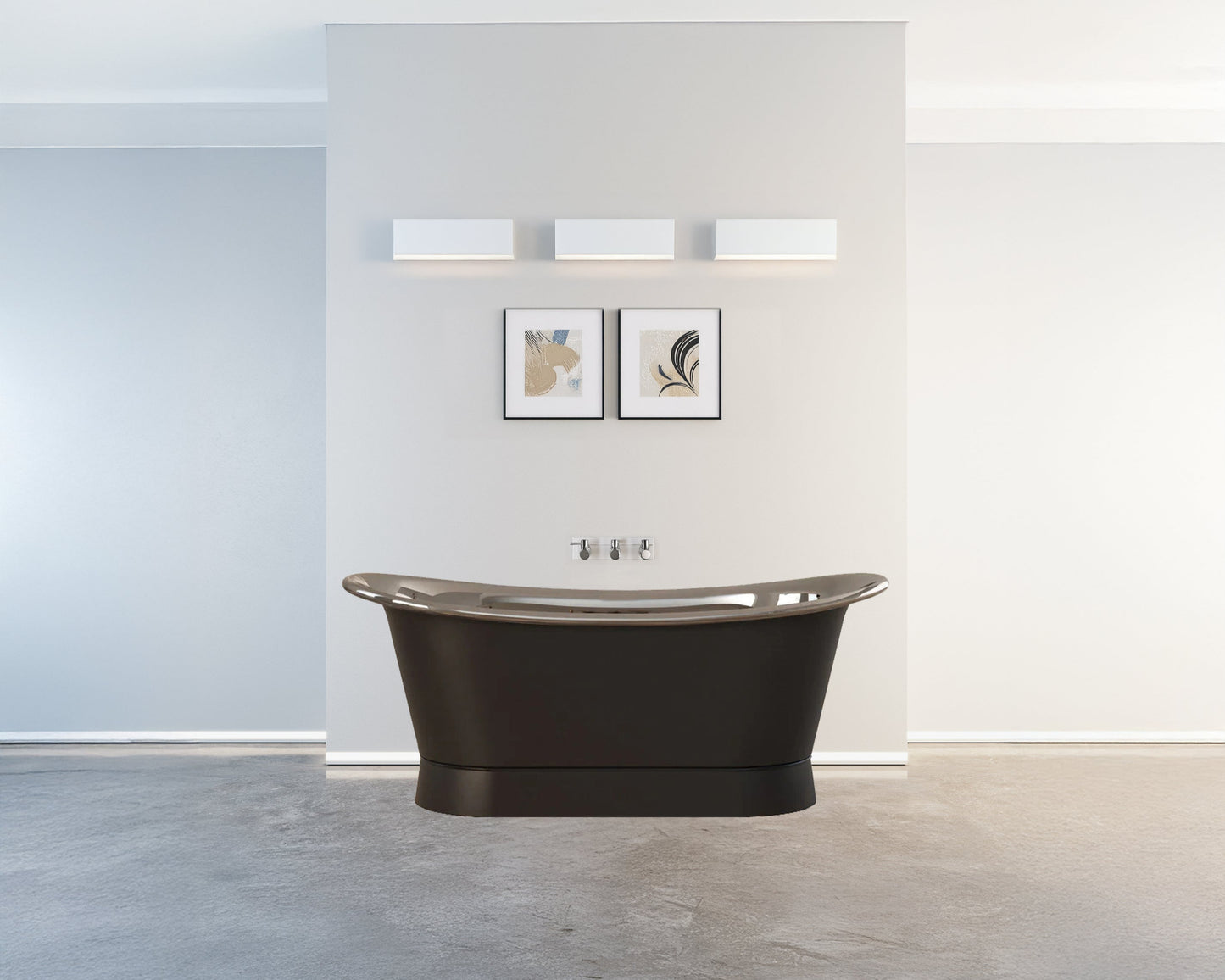 Charcoal & Polished Nickel Heritage Bath