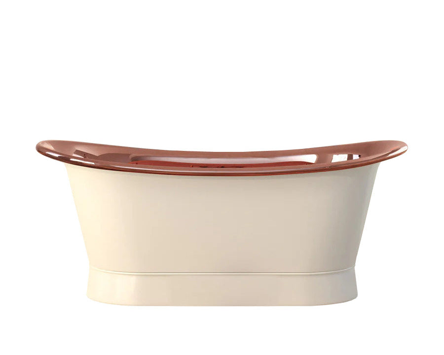 Polished Copper & White Enamel Heritage Bath