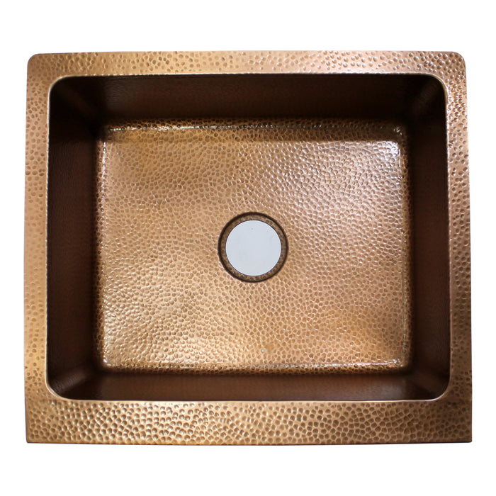 Soleil Single Bowl Copper Apron-Front Sink