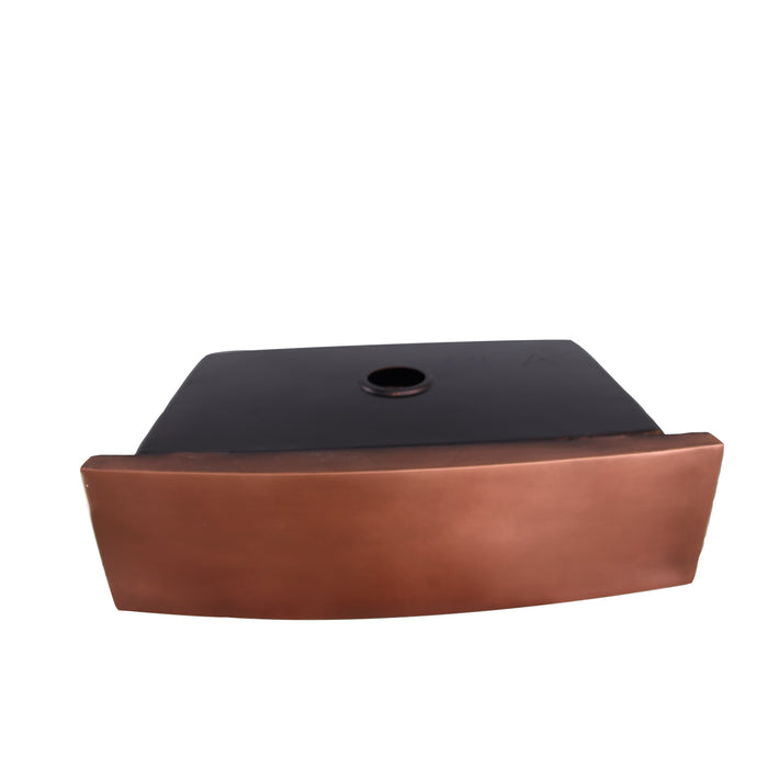 33″ Harmonia Single Bowl Copper Apron-Front Sink