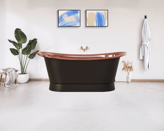 Charcoal & Polished Copper Heritage Bath