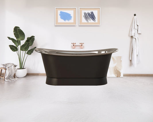 Charcoal & Polished Nickel Heritage Bath
