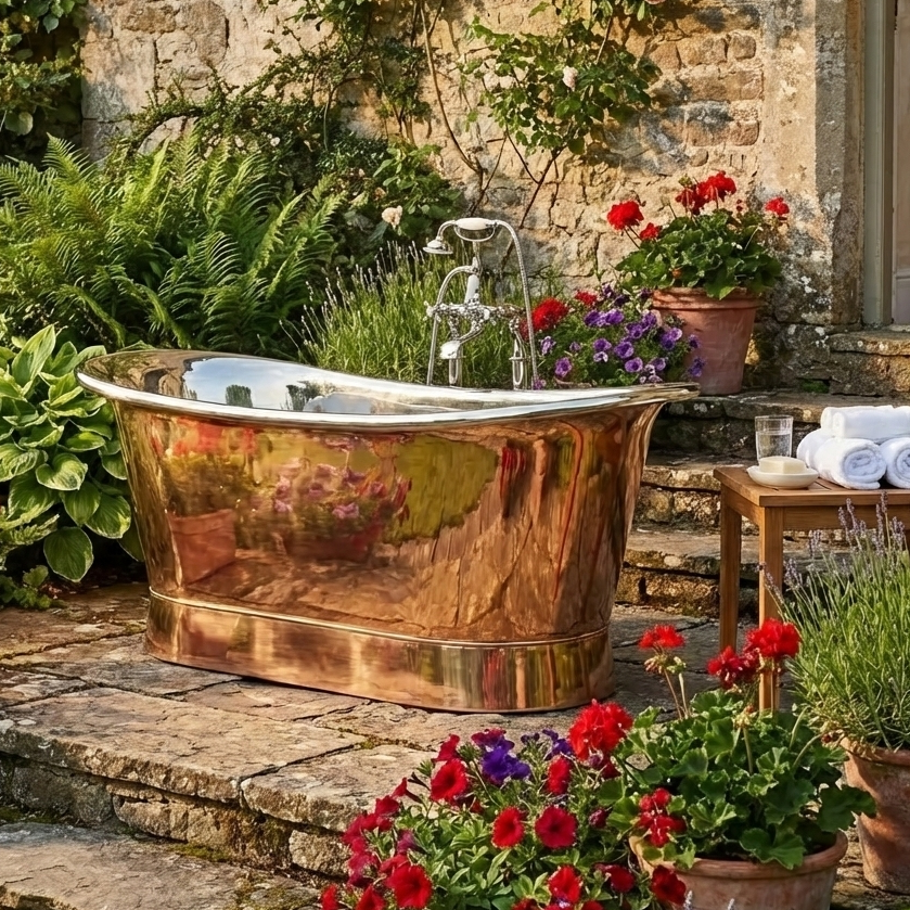 Polished Copper & Polished Nickel Heritage Bath