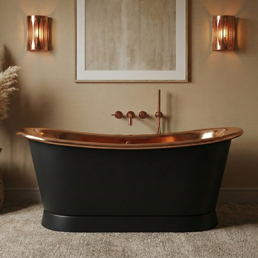 Charcoal & Polished Copper Heritage Bath