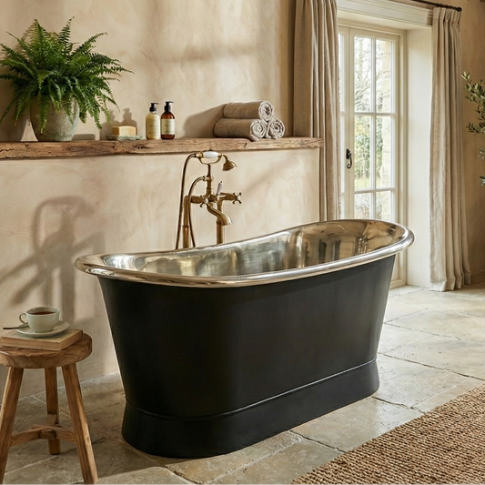 Charcoal & Polished Nickel Heritage Bath