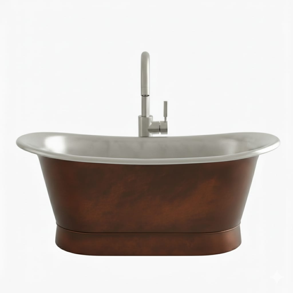 Antique Copper & Polished Nickel Heritage Sink