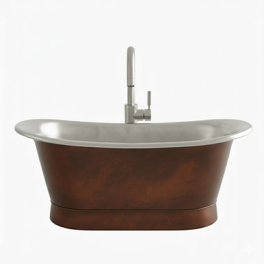 Antique Copper & Polished Nickel Heritage Sink