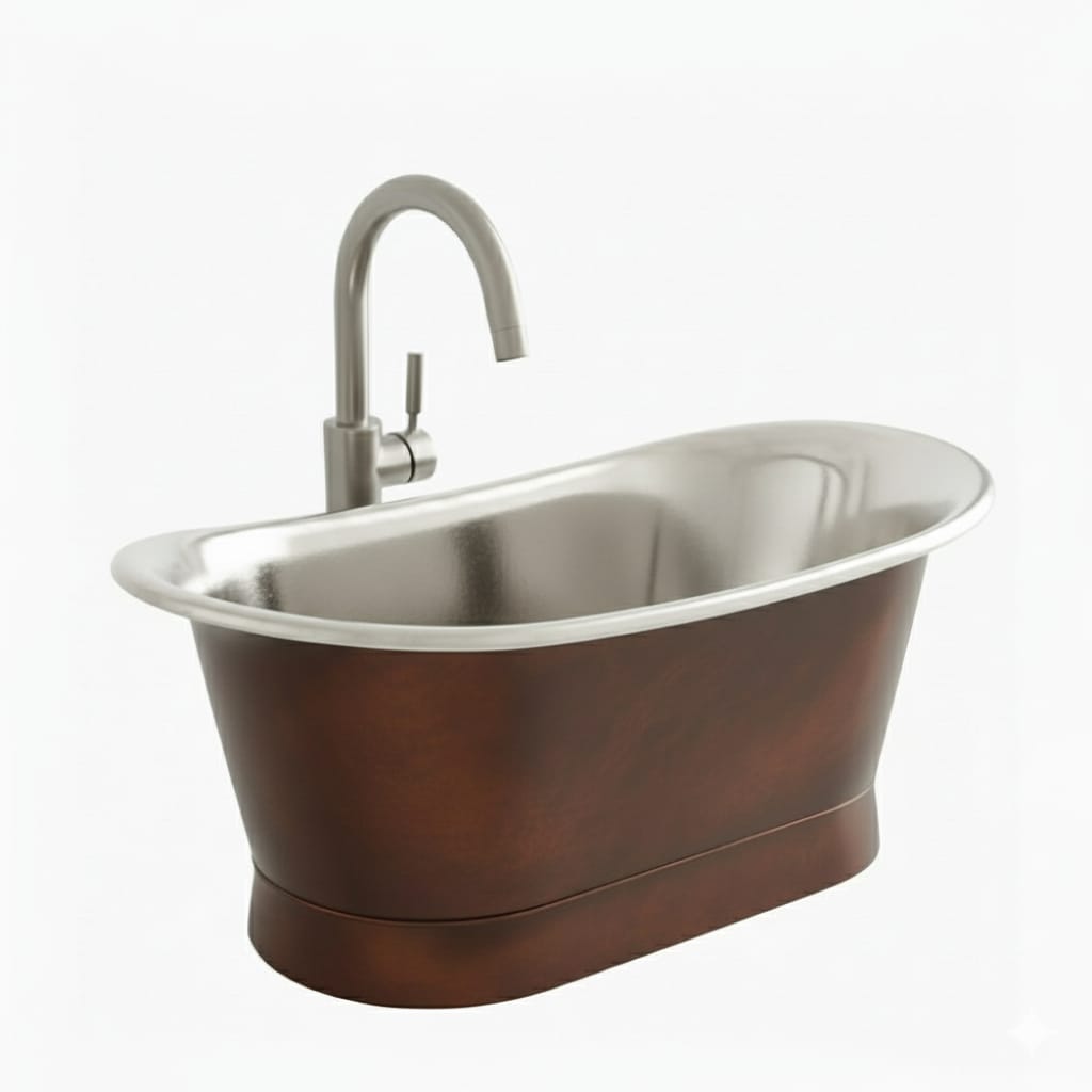 Antique Copper & Polished Nickel Heritage Sink