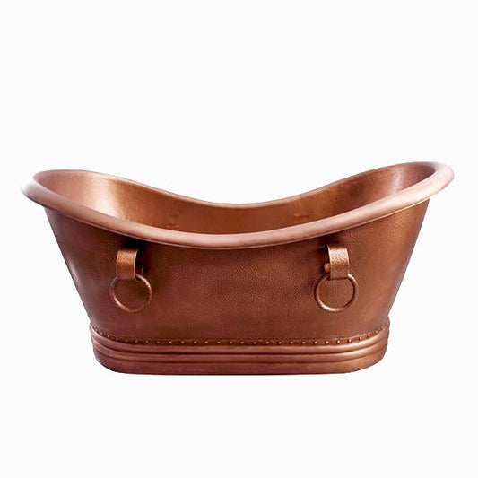 66" Oasis Copper Double Slipper Tub