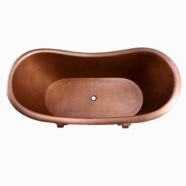 66" Oasis Copper Double Slipper Tub