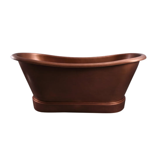 72" Zenith Bateau Double Slipper Copper Tub