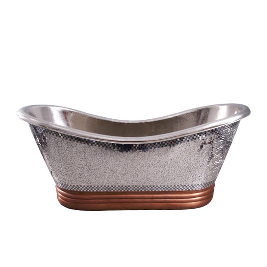 72" Pureza Double Slipper Copper Tub