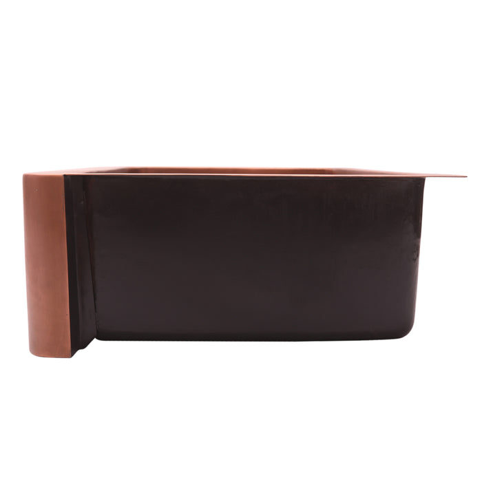 30″ Seraphic Single Bowl Copper Apron-Front Sink