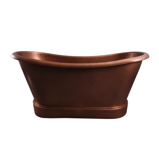 66" Eden Copper Bateau Double Slipper Tub