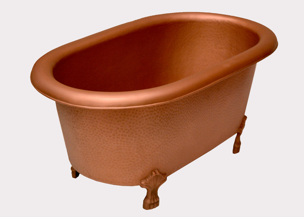 32" Vivara Copper Double Roll Top Tub