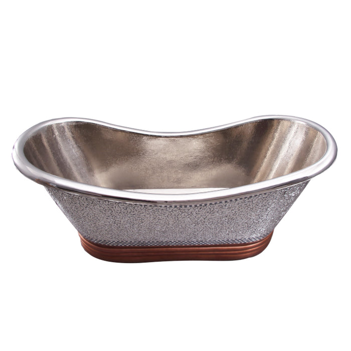 72" Pureza Double Slipper Copper Tub