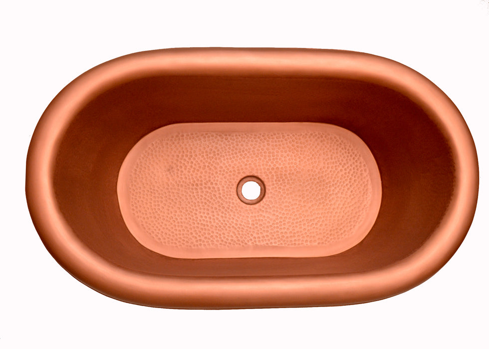 32" Vivara Copper Double Roll Top Tub