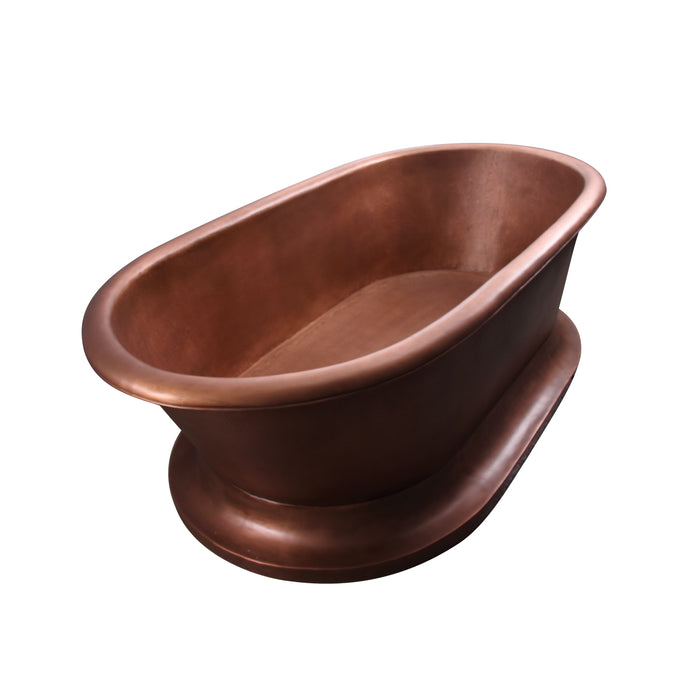 77" Calista Copper Double Roll Top Tub