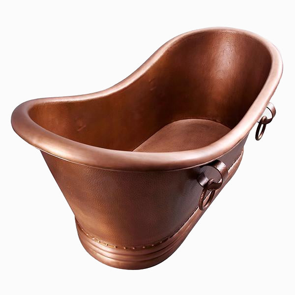 66" Oasis Copper Double Slipper Tub