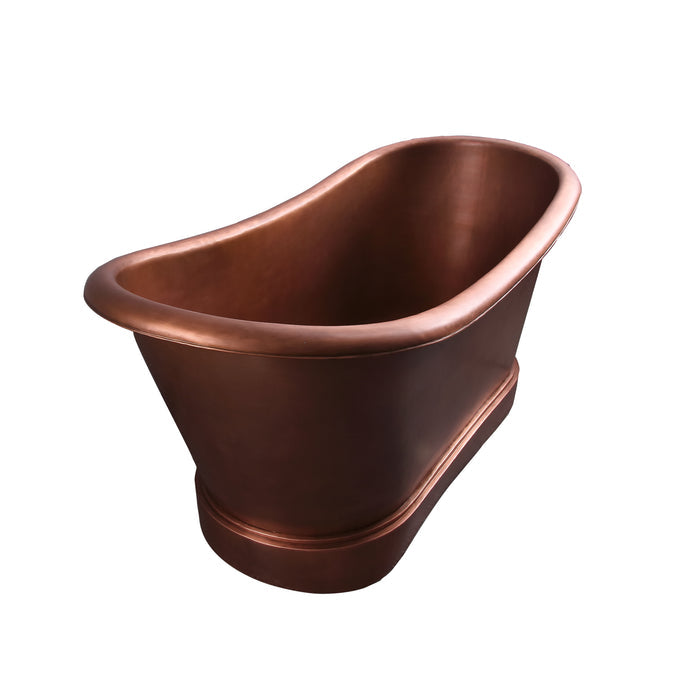 72" Zenith Bateau Double Slipper Copper Tub
