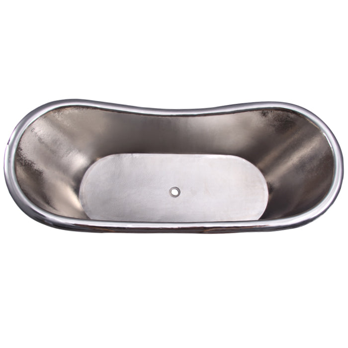 72" Pureza Double Slipper Copper Tub