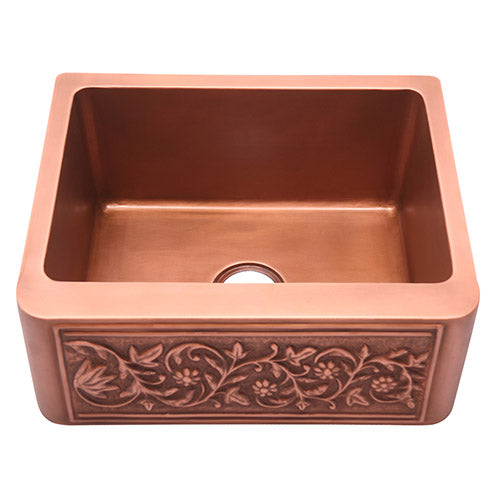 Celeste Single Bowl Copper Apron-Front Sink
