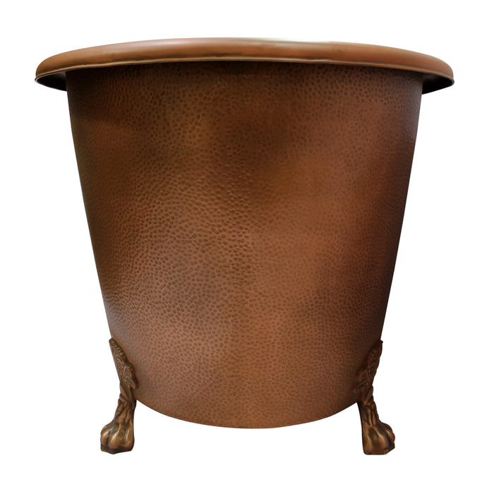 68" Aura Roll-Top Handcrafted Copper Tub