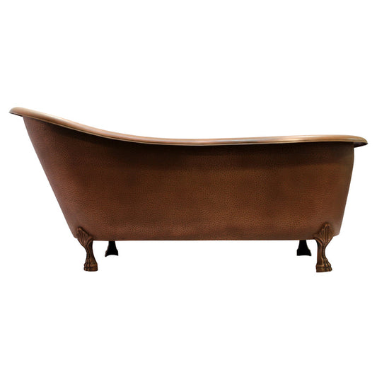 68" Nature Slipper Handcrafted Copper Tub
