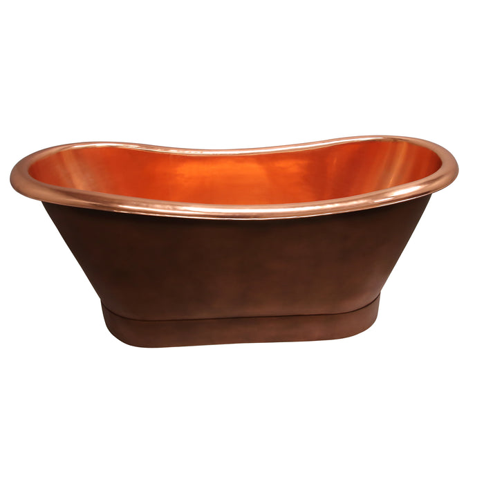 70" Aether Double Slipper Copper Tub
