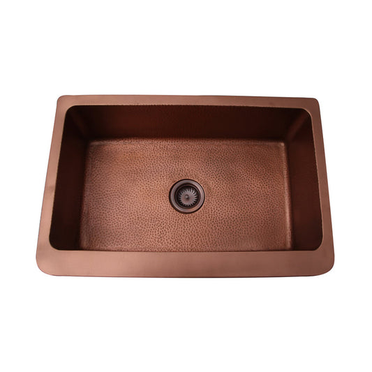 Lush Single Bowl Copper Apron-Front Sink