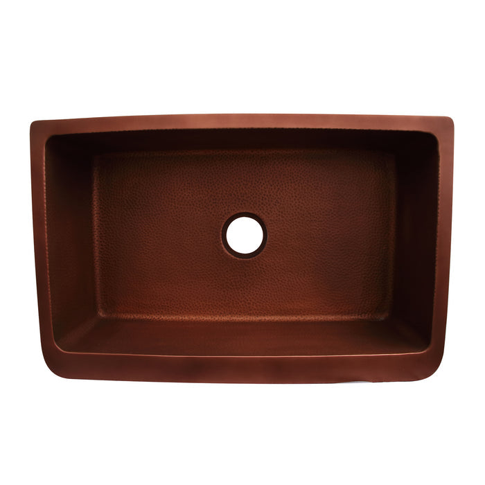 34" Verve Single Bowl Copper Apron-Front Sink