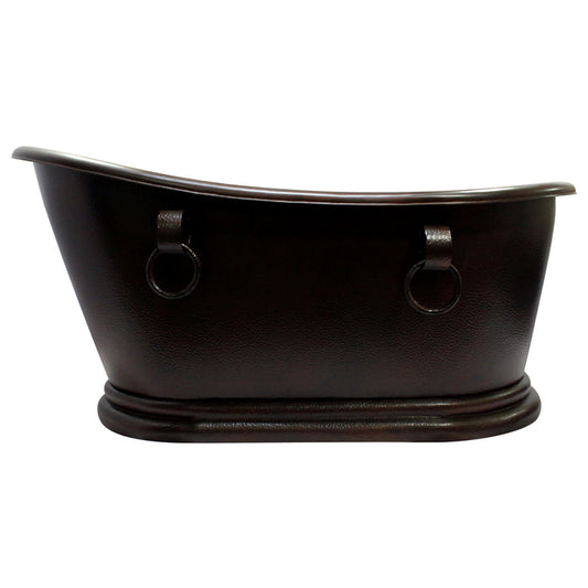 67" Solace Slipper Handcrafted Copper Tub